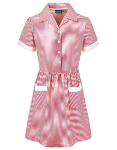 Kinsale Corded Stripe Dress RED