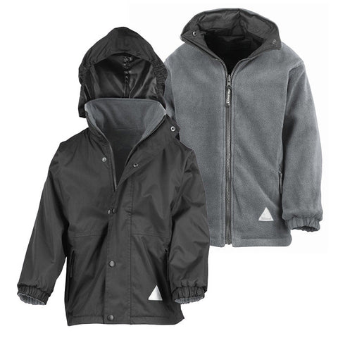 Reversible Coat - Black + Grey