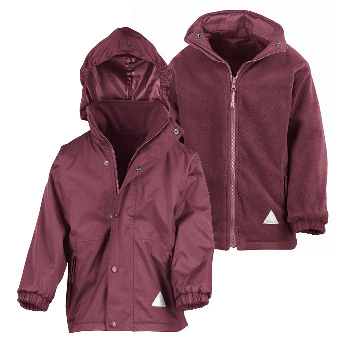 Reversible Coat - Burgundy + Burgundy