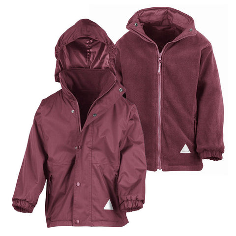 Reversible Coat - Burgundy + Burgundy