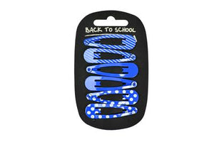 Patterned Hair Clips - Royal