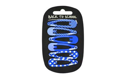 Patterned Hair Clips - Royal