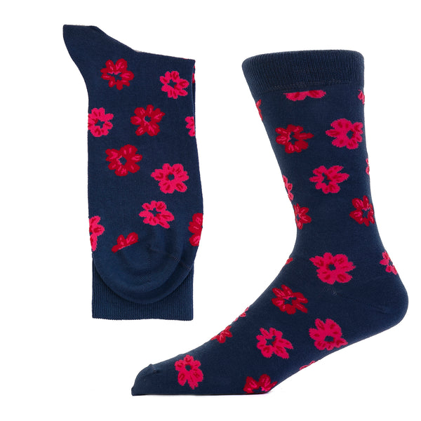 Two Flower Blue/Pink - Organic Cotton